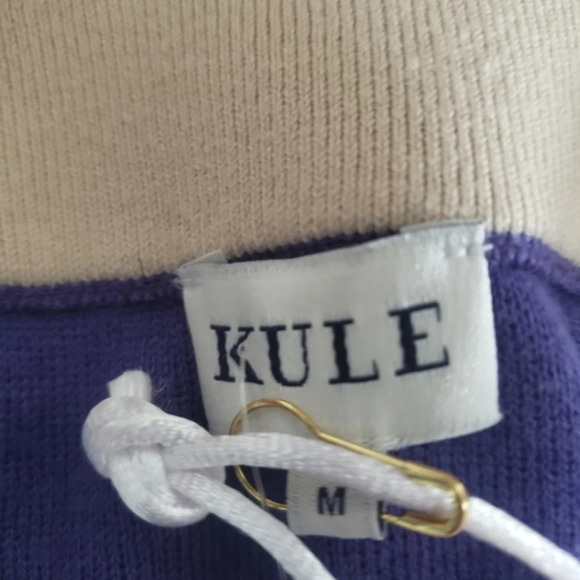 KULE Anthropologi Skirt Womens M Misty Blue Striped Multicolored Elastic Waist - Picture 5 of 7